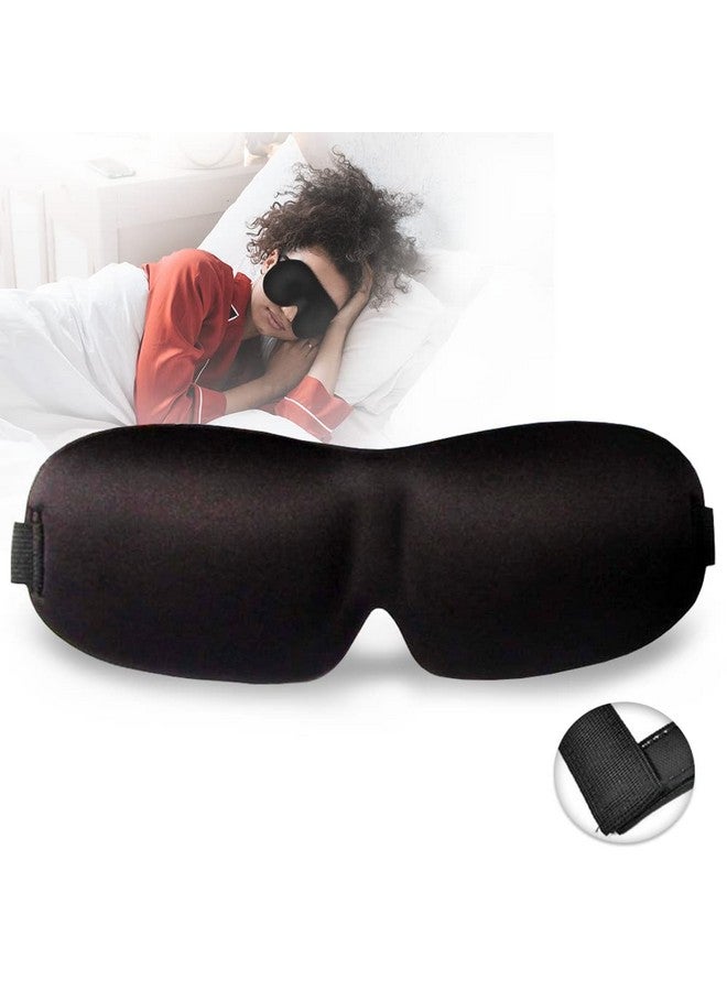 FreshDcart Blind Sleeping Eye Mask Slip Night Sleep Eye Black 3D Cotton Cover Super Soft & Smooth Travel Masks For Men Women Girls Boys Kids  - Image 1
