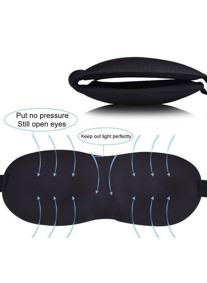 FreshDcart Blind Sleeping Eye Mask Slip Night Sleep Eye Black 3D Cotton Cover Super Soft & Smooth Travel Masks For Men Women Girls Boys Kids  - Image 5