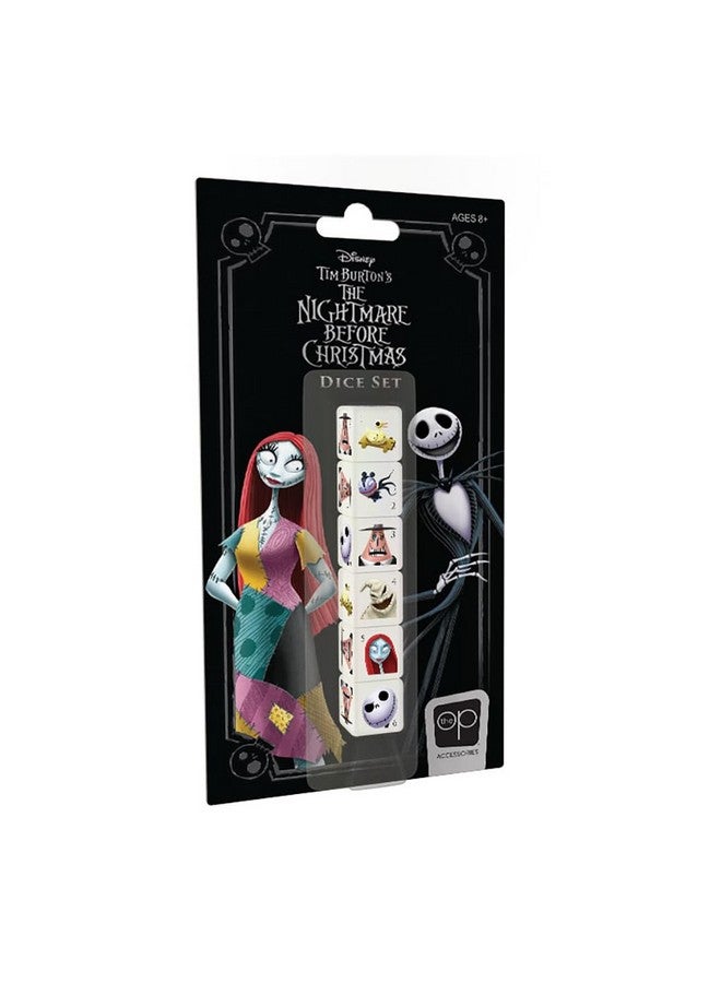 USAopoly USAOPOLY Nightmare Before Christmas Dice Set | Collectible d6 Dice | Including Jack Skellington, Sally, Oogie Boogie, Mayor of Halloween Town, and More | Officially Licensed Disney 6-Sided Dice