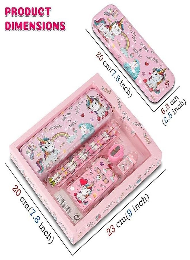 MINDFIT Unicorn Combo pack for Kids | Soft Furry Notebook with Stationery Set include Pencil Pouch, Geometry Box, Notepad, Pencil, Eraser, Sharpener for Unicorn Lover | ideal for gifting - Image 3