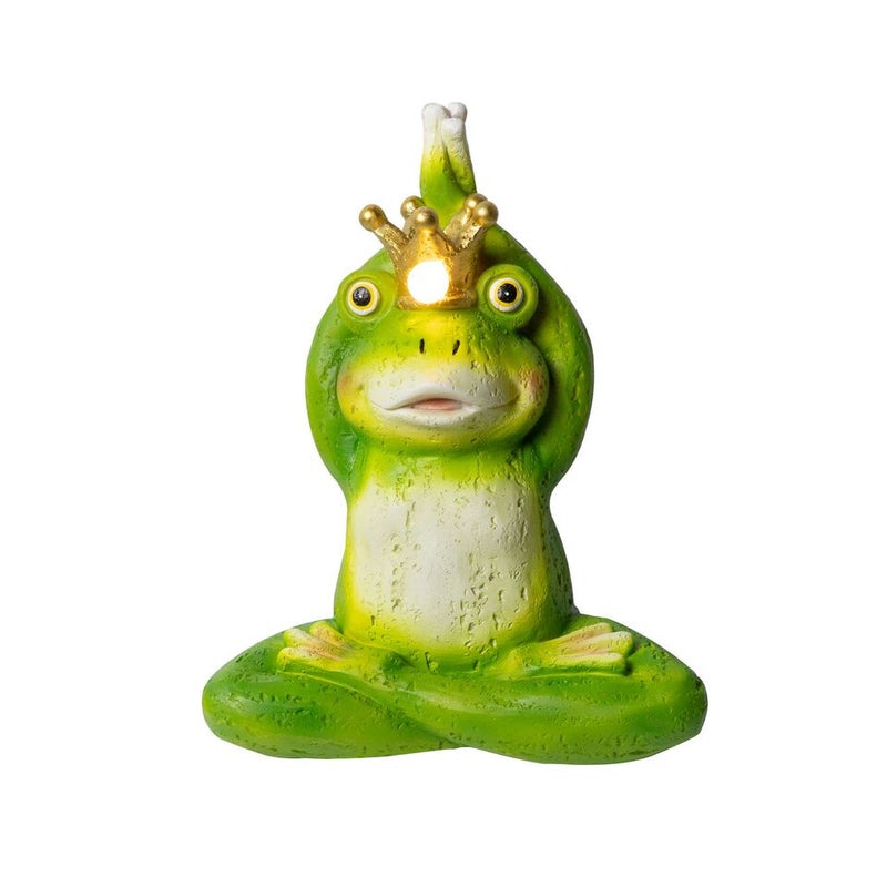 Solar Yoga Frog Sculpture Decor for Outdoor Garden Villa Waterproof Resin Craft Ornament - Image 3