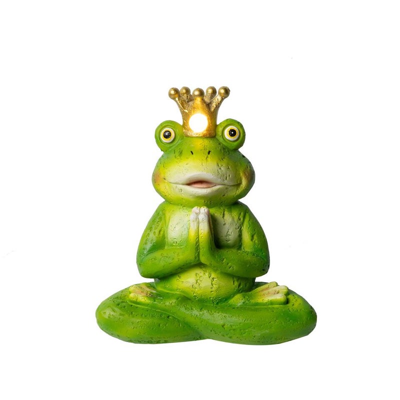 Solar Yoga Frog Sculpture Decor for Outdoor Garden Villa Waterproof Resin Craft Ornament - Image 4