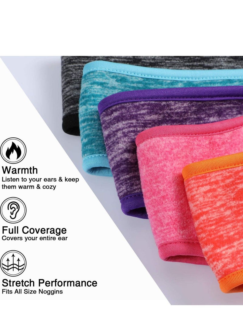 Generic 8 Pieces Ear Warmer Headbands with ons Fleece Muffs Headband Winter Running Sweatband Stretchy Cover Cold Weather Sports Earmuff for Women Men Cycling Skiing Jogging (Vivid Colors)  - Image 2
