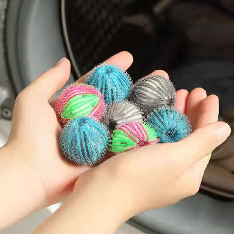 Nylon laundry ball anti-tangle nylon laundry ball hair removal nylon laundry ball to remove hair large laundry ball whole [3.5cm] Pink + Green - Image 2