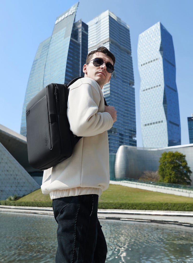 أركتيك هانتر شنطة ظهر للاب توب مقاومة للماء للجنسين 15.6 بوصة من البوليستر حقيبة كتف للسفر حقيبة ظهر للرجال والنساء اركتيك هانتر B00574 - اسود - Image 4