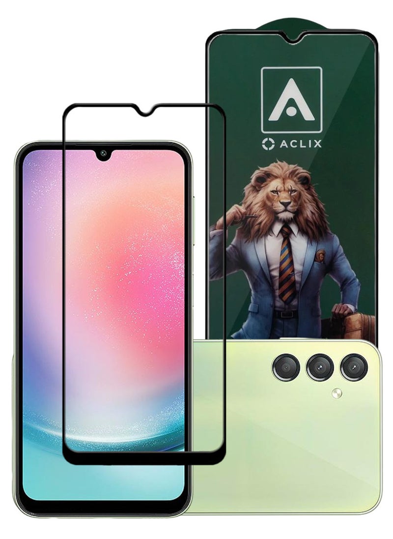 ACLIX Antistatic ESD Dustproof Premium Quality High Definition Tempered Glass Screen Protector Designed For Samsung Galaxy A24 4G - Image 1