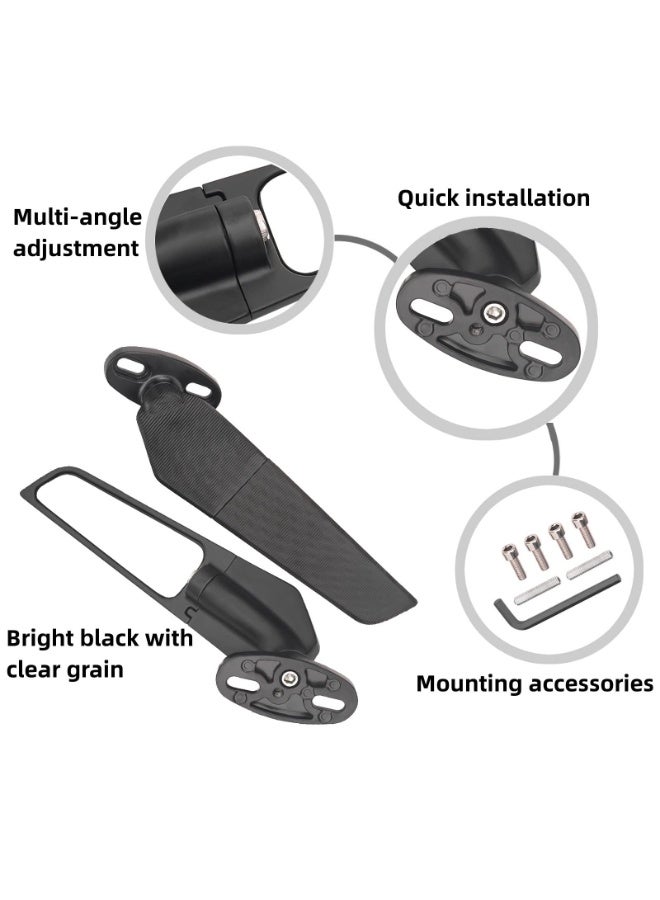 Modified Adjustable Rotating Motorcycle Wing Rearview Side Mirrors for Honda CBR Series - Image 2