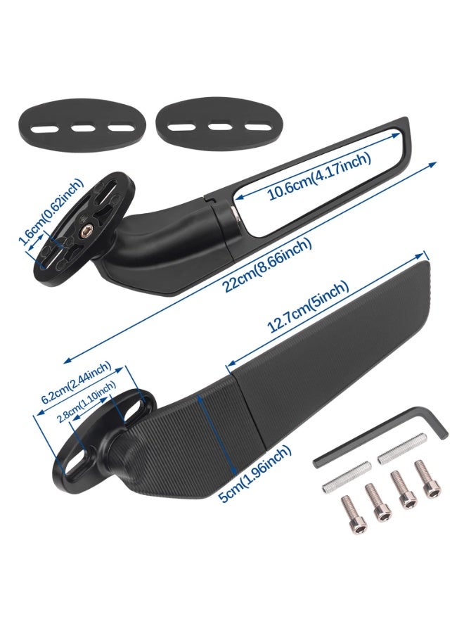 Modified Adjustable Rotating Motorcycle Wing Rearview Side Mirrors for Honda CBR Series - Image 3