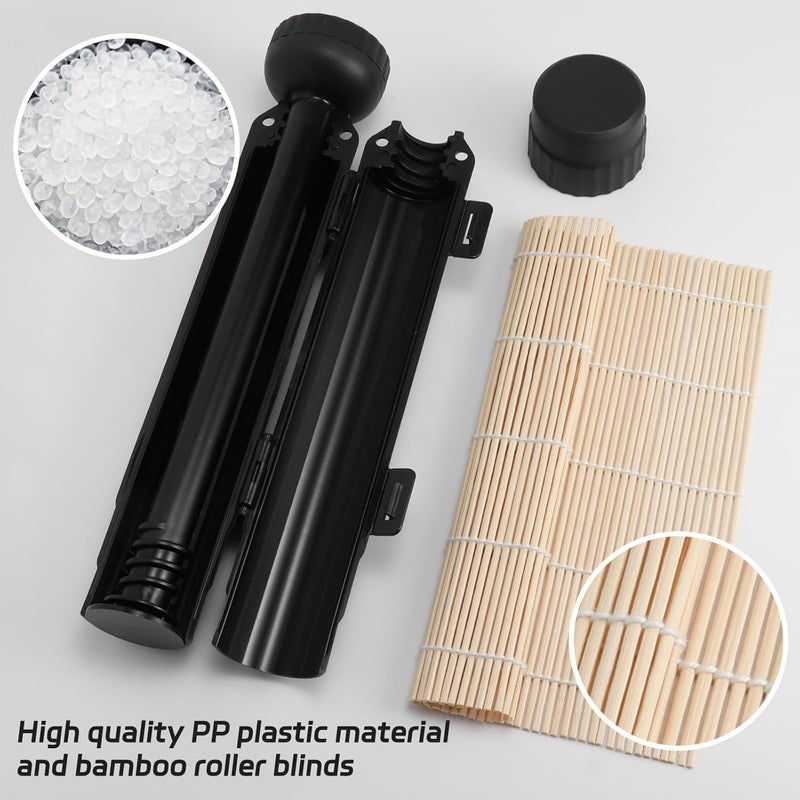 AISHN Sushi Roller 11.8 inches Sushi Bazooka Sushi Maker Chef Tool Rice Roller Durable Rice Maker Machine Mold-for Easy Sushi Cooking Black - Image 4