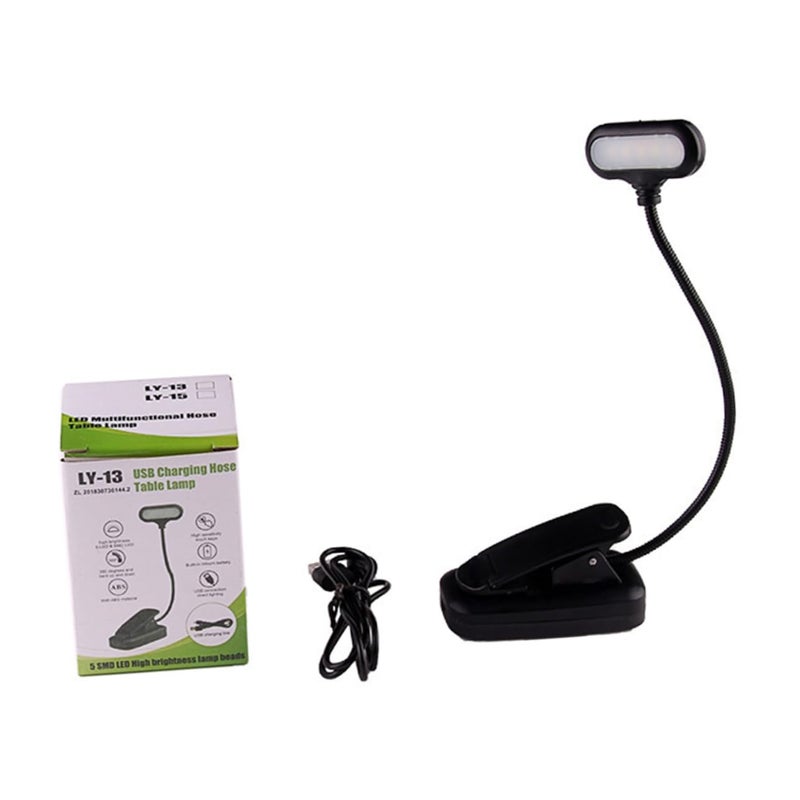 Adjustable USB Clip On Reading Light LED Desk Lamp For Study In Dark - Image 2