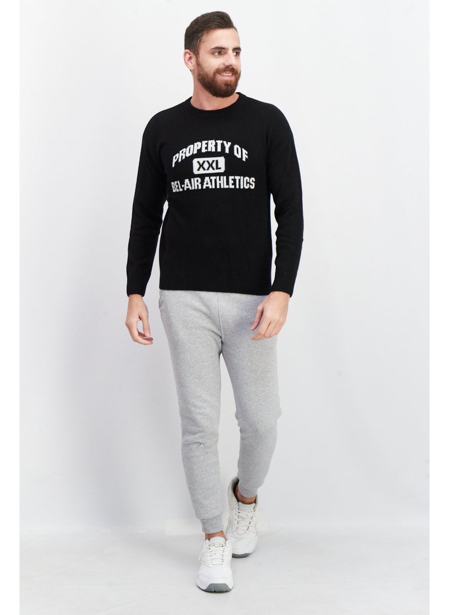 Bel-Air Athletics Men Sportswear Fit Long Sleeves Training Sweater, Black  - Image 4