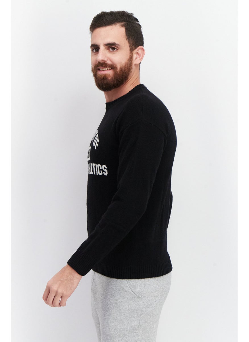 Bel-Air Athletics Men Sportswear Fit Long Sleeves Training Sweater, Black  - Image 2