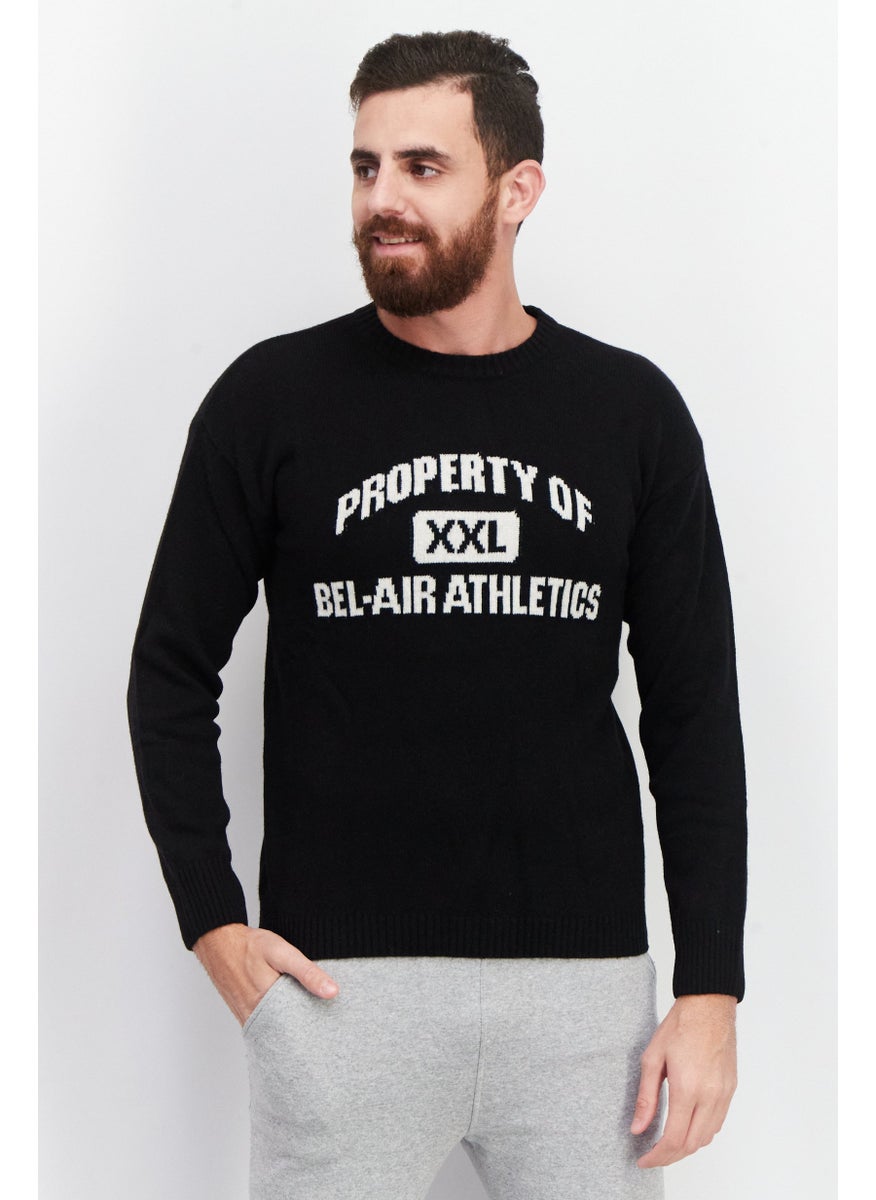 Bel-Air Athletics Men Sportswear Fit Long Sleeves Training Sweater, Black  - Image 1