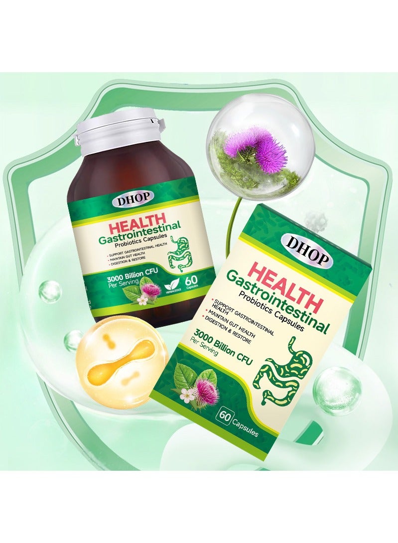 DHOP Health Gastrointestinal Probiotics Capsules 3000 Billion CFU Digestive Health and Immune System Health 60 Capsules - Image 4