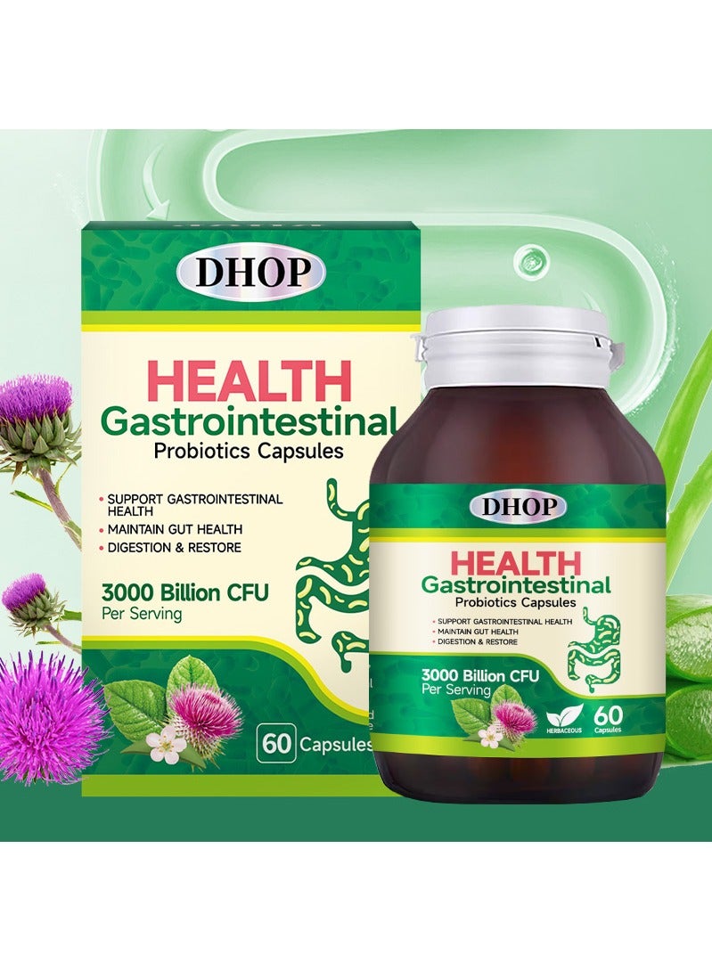 DHOP Health Gastrointestinal Probiotics Capsules 3000 Billion CFU Digestive Health and Immune System Health 60 Capsules - Image 5
