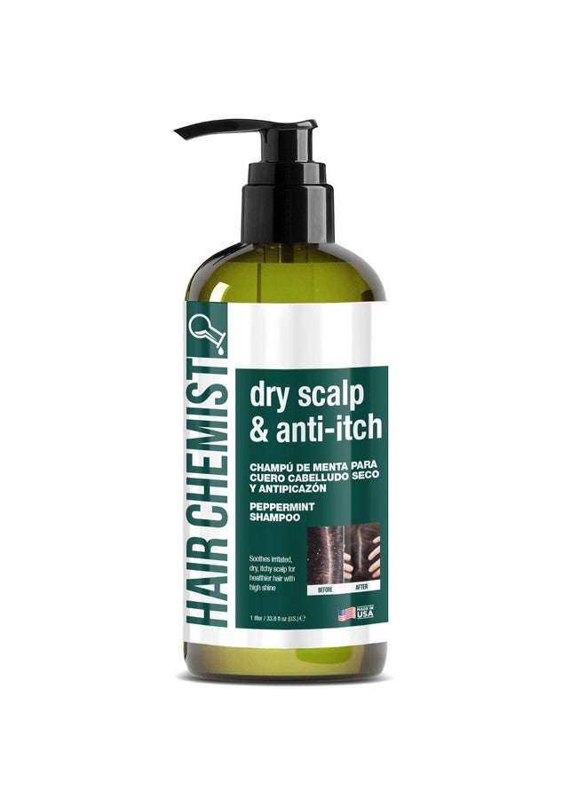 هير كيمست شامبو النعناع من هير كيميست لفروة الرأس الجافة وتخفيف الحكة، 33.8 أونصة - تركيبة مغذية تهدئ فروة الرأس الجافة والمتهيجة، شامبو خالٍ من الكبريتات مصنوع من مكونات طبيعية - Image 1