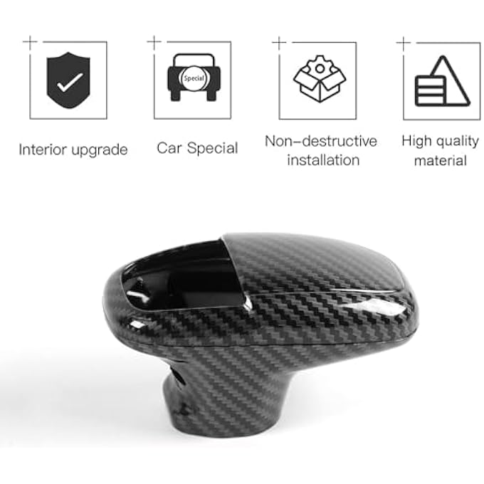 ريحني غطاء مقابض ناقل الحركة من ألياف الكربون ABS متوافق مع 20152024 دودج تشالنجر 20182024 ملحقات داخلية دورانغو - Image 5