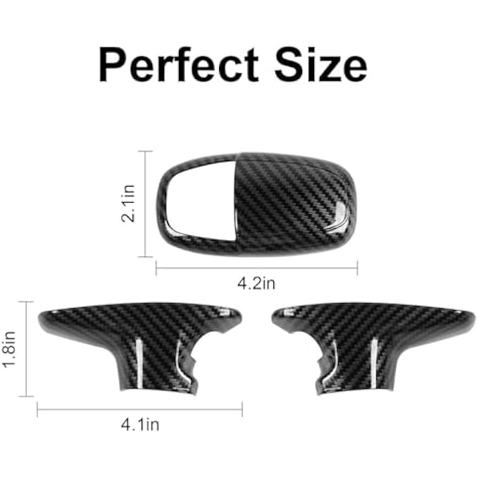 ريحني غطاء مقابض ناقل الحركة من ألياف الكربون ABS متوافق مع 20152024 دودج تشالنجر 20182024 ملحقات داخلية دورانغو - Image 3