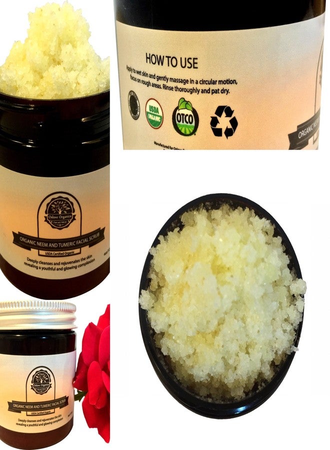 Oslove Organics Organic Neem and Tumeric Facial Scrub by Oslove Organics-USDA certified, brightens and evens skin tone. - Image 3