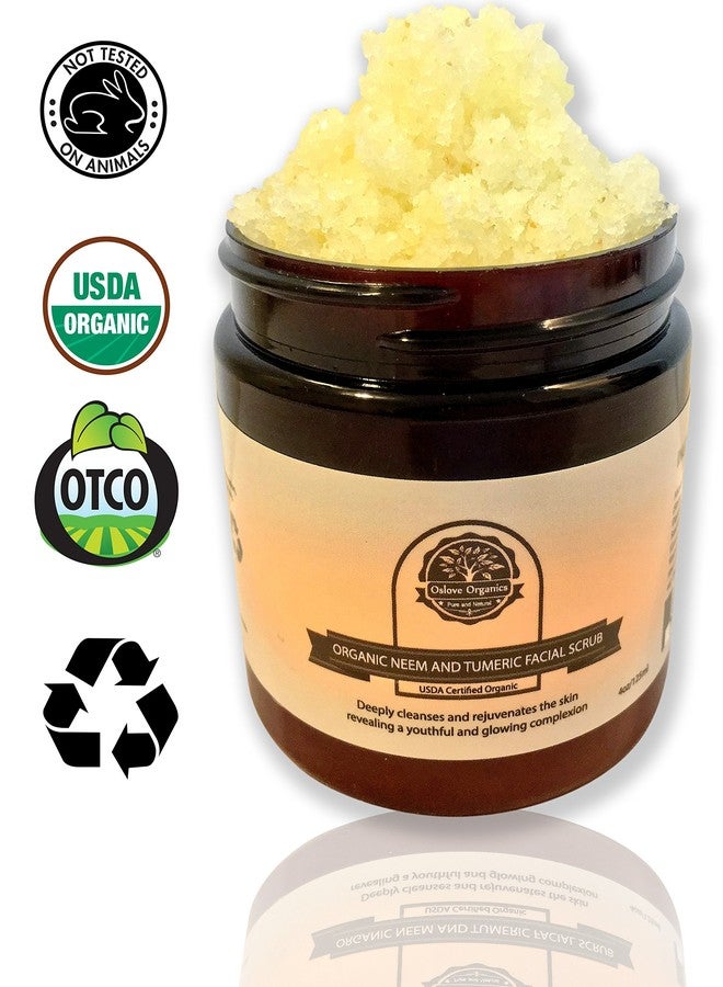 Oslove Organics Organic Neem and Tumeric Facial Scrub by Oslove Organics-USDA certified, brightens and evens skin tone. - Image 1
