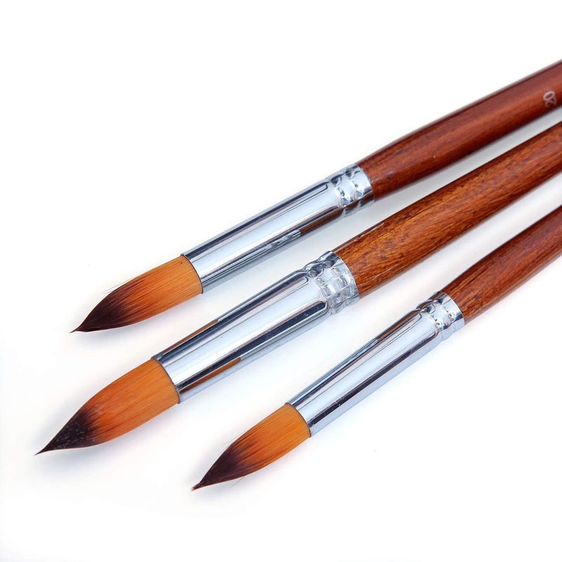 SCHMIDT 13 Pcs Long Handle Round Shape Artist Acrylic Painting Brushes Set - Image 5