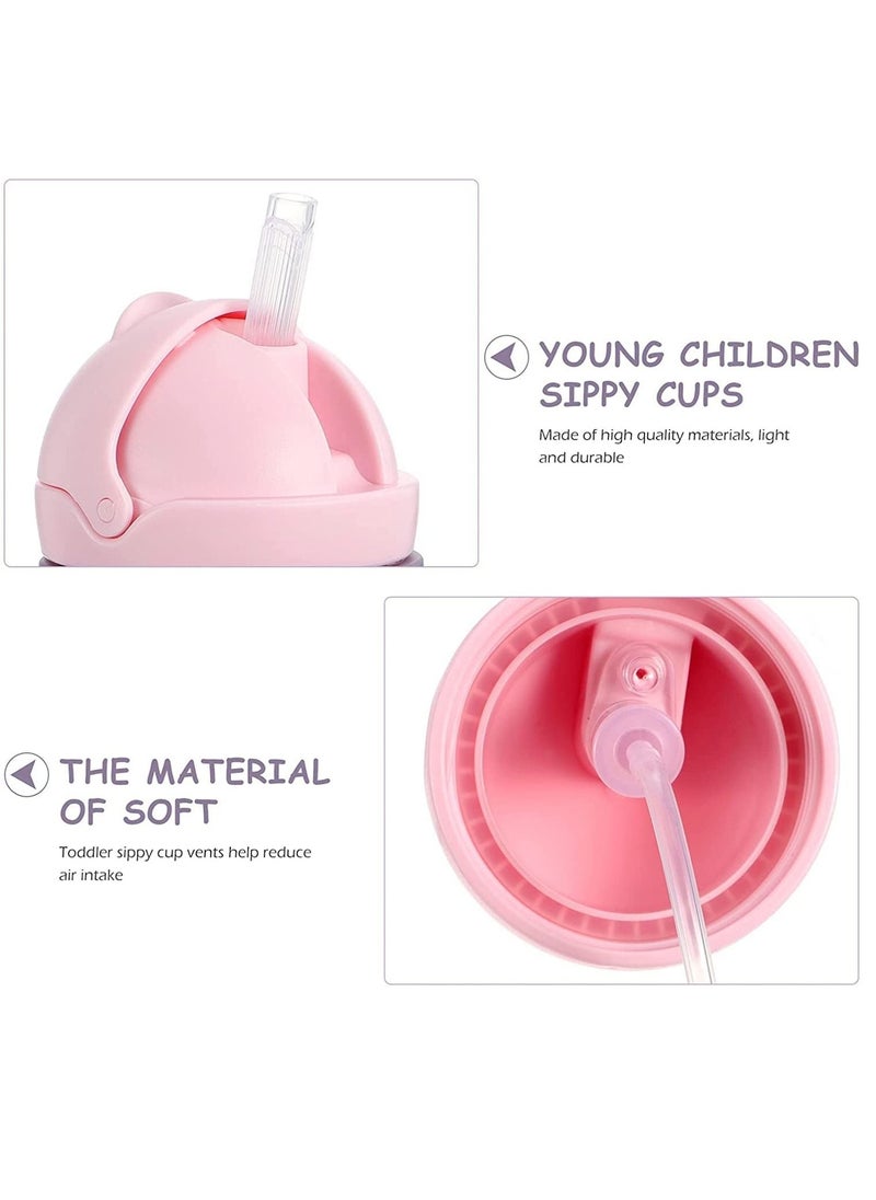 Arabest - 360° Water Leak Proof Weighted Straw Cup With Handle Sippy Cup, Random Pattern - Image 1