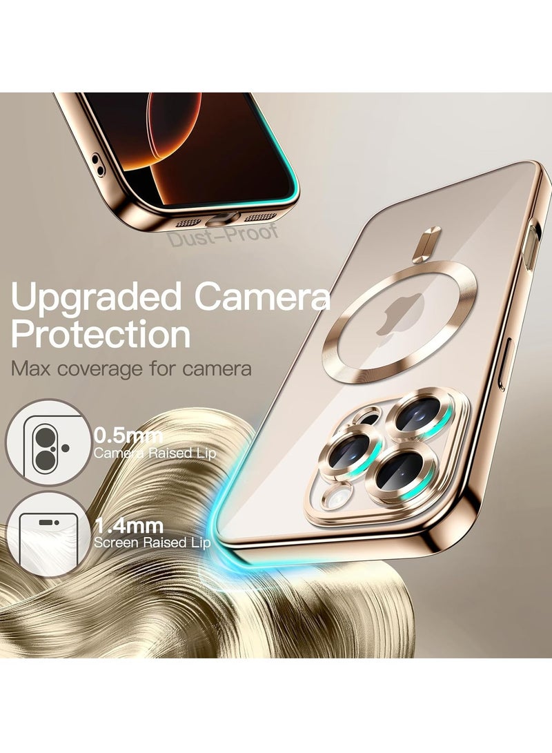 DUSALA Soft Clear Case for iPhone 16 Pro Max 6.9-Inch, Camera Lens Full Protection Compatible with MagSafe Wireless Charging Shockproof Electroplated TPU Phone Cover  Desert Titanium - Image 5