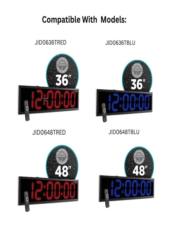 Ivation Replacement Remote Control Large Outdoor Digital LED Clock - Only Compatible with Select Clocks (Not Universal) - Image 2