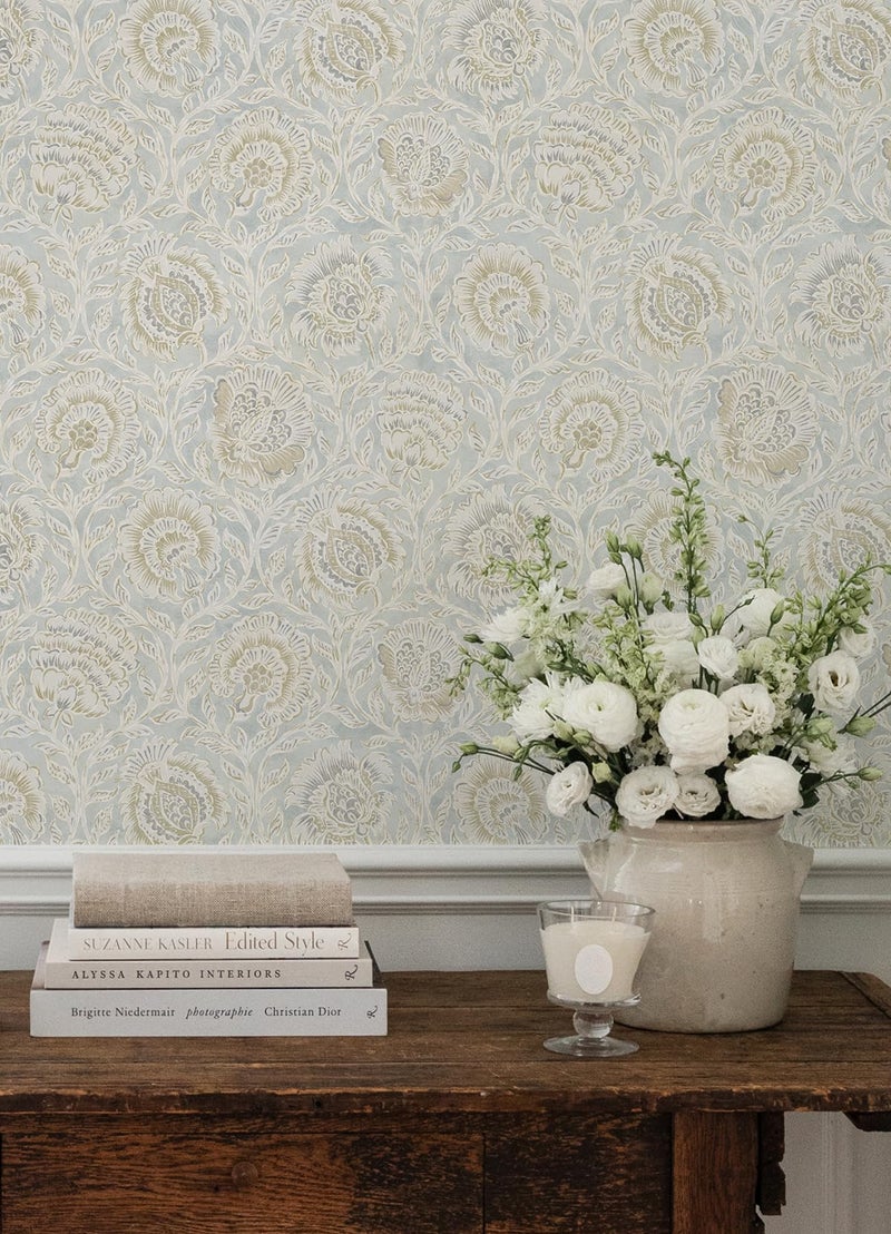 NuWallpaper Nabela Noor Home NuWallpaper Aliviya Mint Peel and Stick Wallpaper, NNS6510 - Image 4