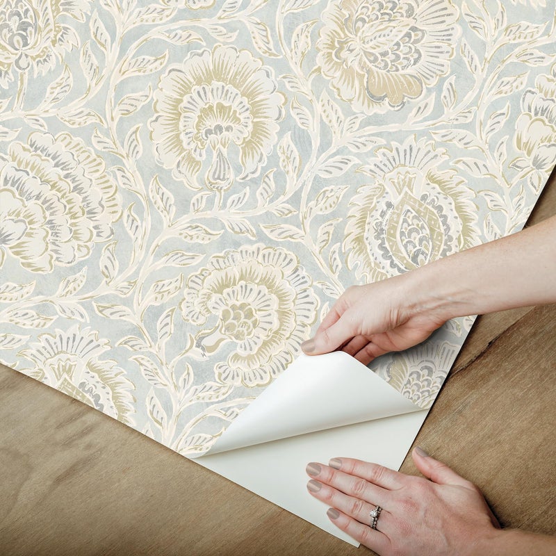 NuWallpaper Nabela Noor Home NuWallpaper Aliviya Mint Peel and Stick Wallpaper, NNS6510 - Image 5