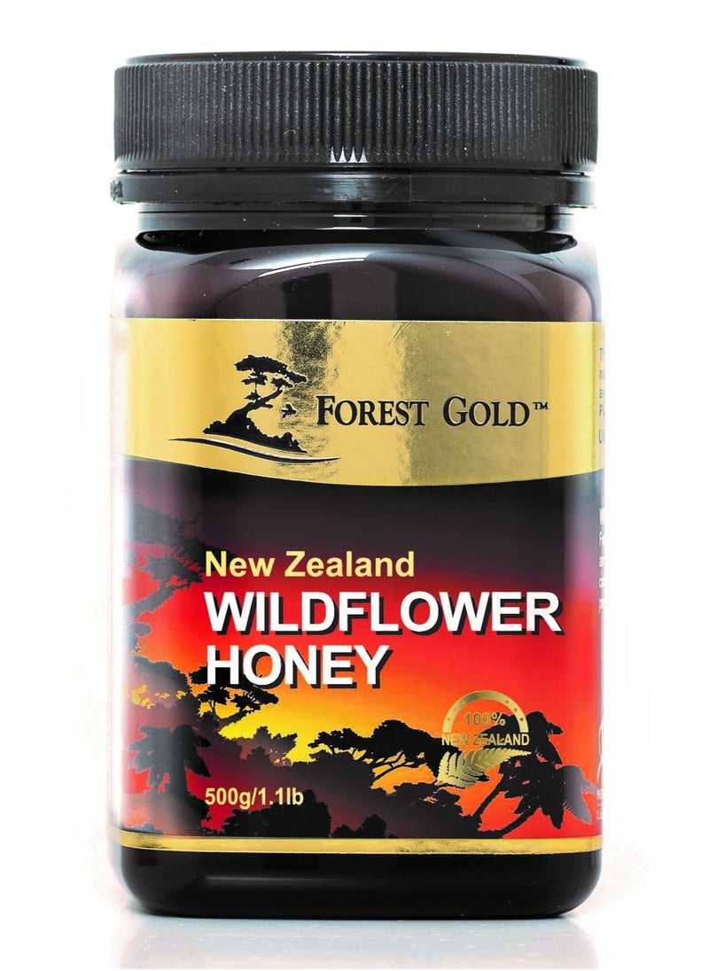 FOREST GOLD Forest Gold Wild Flower Pure Raw Certified Honey 500gms 
