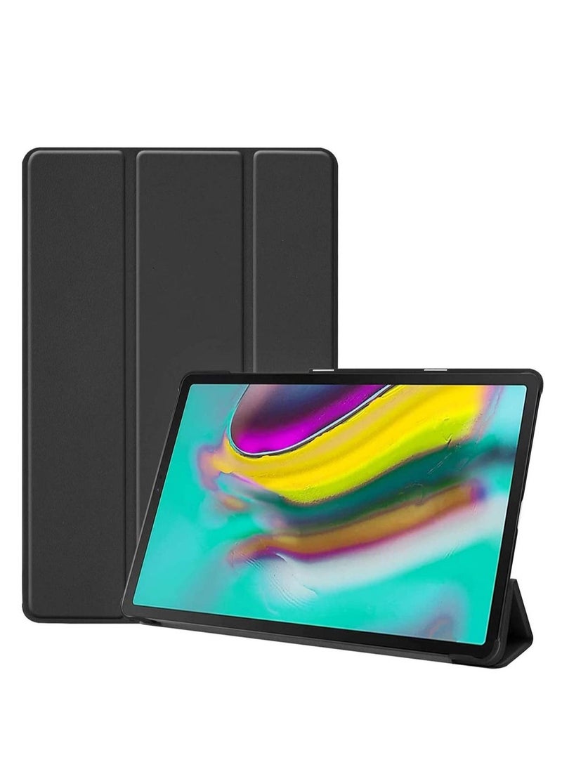 Y&D Folio Case Stand Hard Shell for Galaxy Tab S5e 10.5 T725 T727 Slim Light Cover iPad Pro 12.9 Inch Tablet SM-T720 Auto Wake Sleep Release–Black - Image 1