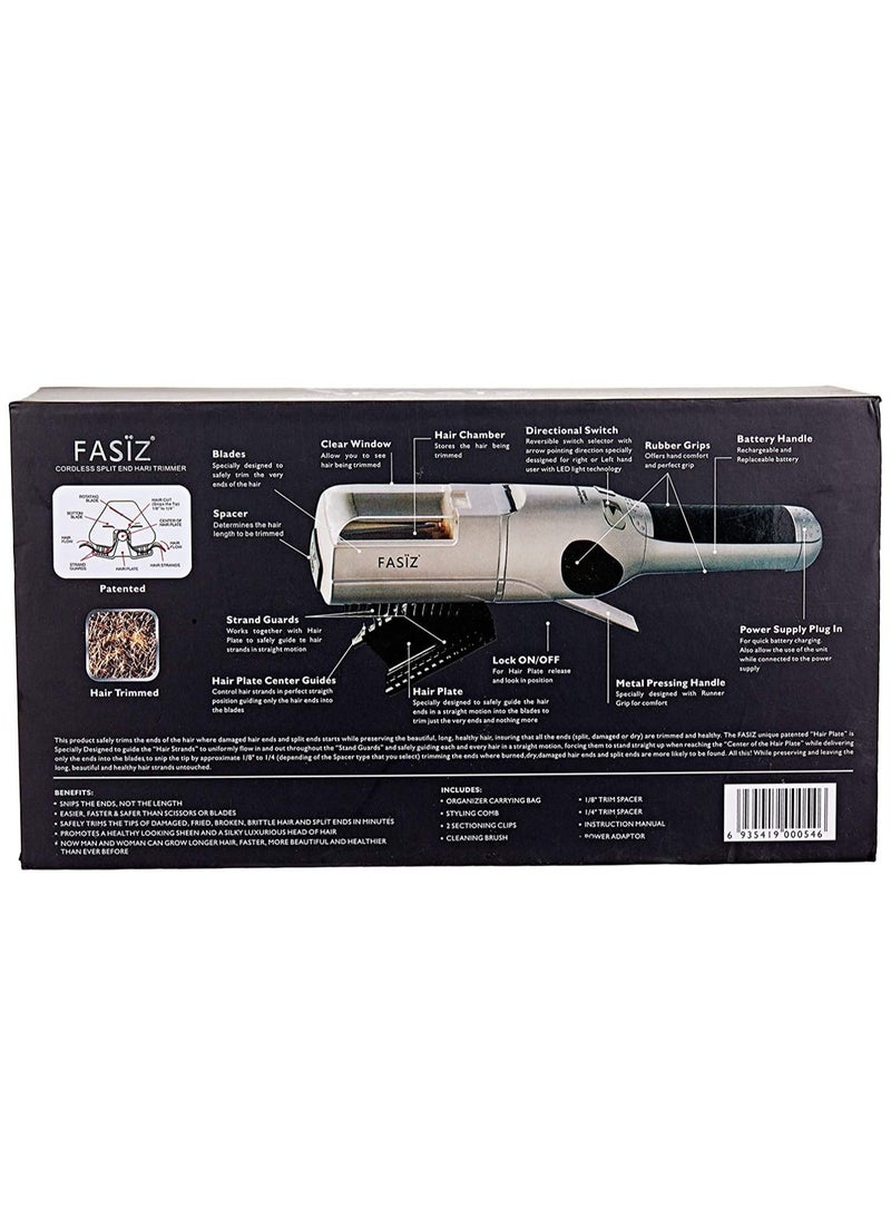 Fasiz Electric Cordless Remover Damaged hair ends trimmer Hair Clipper Silver - Image 3