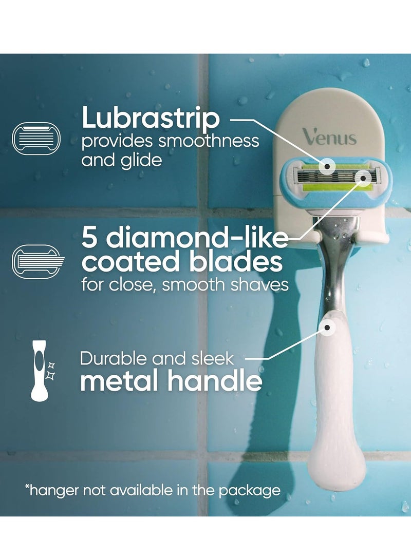 Gillette Venus Platinum Extra Smooth Razors for Women, 1 Venus Razor, 4 Razor Blade Refills, Metal Handle with Anti-Slip Grip - Image 3