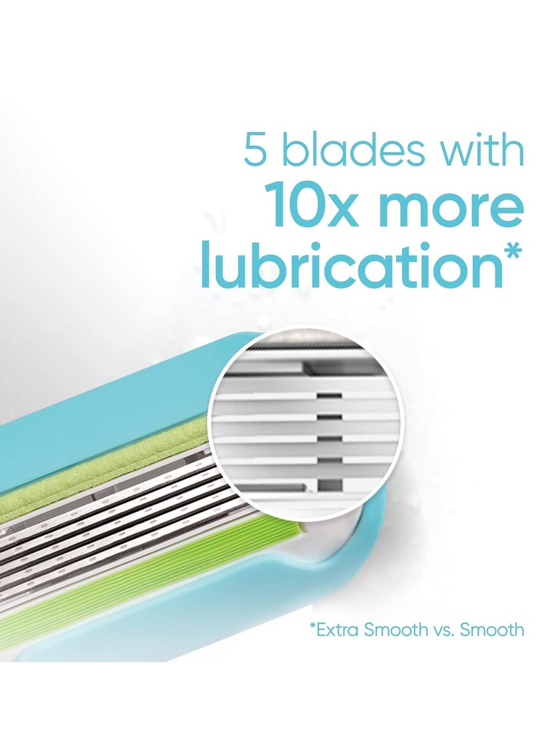 Gillette Venus Platinum Extra Smooth Razors for Women, 1 Venus Razor, 4 Razor Blade Refills, Metal Handle with Anti-Slip Grip - Image 4