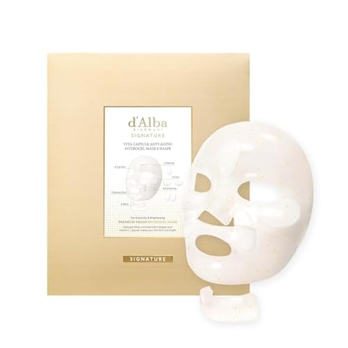 d'alba Piedmont Signature Vita Capsule Hydrogel Mask 8-Shape 1BOX (4 Sheets) - Image 1