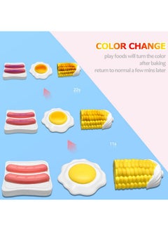HAPTIME Toy Air Fryer, Play Kitchen Appliances For Toddlers, Kids, Play Food Set, Kitchen Playset Music & Color Changing Foods, Pretend Play Toy, Gift For Boys And Girls 2 3 4 5 Years Old  - Image 3