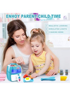 HAPTIME Toy Air Fryer, Play Kitchen Appliances For Toddlers, Kids, Play Food Set, Kitchen Playset Music & Color Changing Foods, Pretend Play Toy, Gift For Boys And Girls 2 3 4 5 Years Old  - Image 4