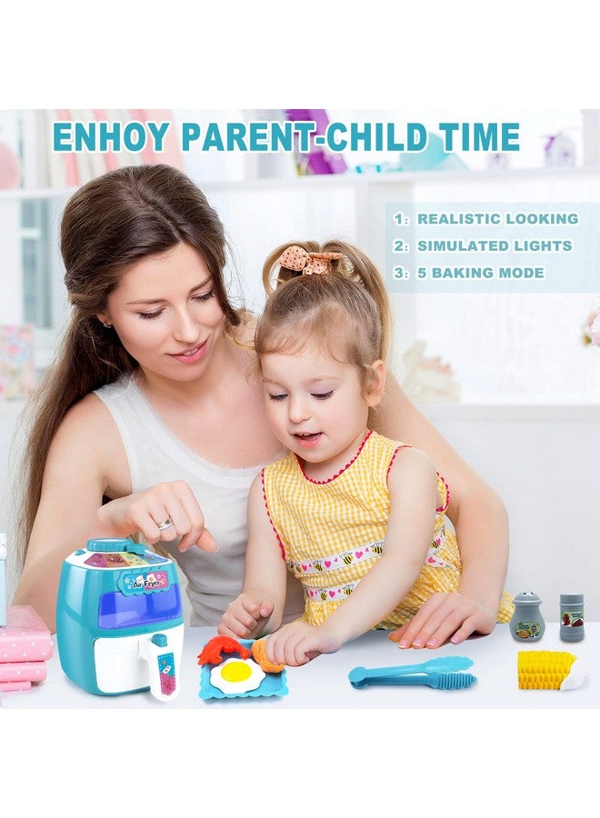 HAPTIME Toy Air Fryer, Play Kitchen Appliances For Toddlers, Kids, Play Food Set, Kitchen Playset Music & Color Changing Foods, Pretend Play Toy, Gift For Boys And Girls 2 3 4 5 Years Old  - Image 4