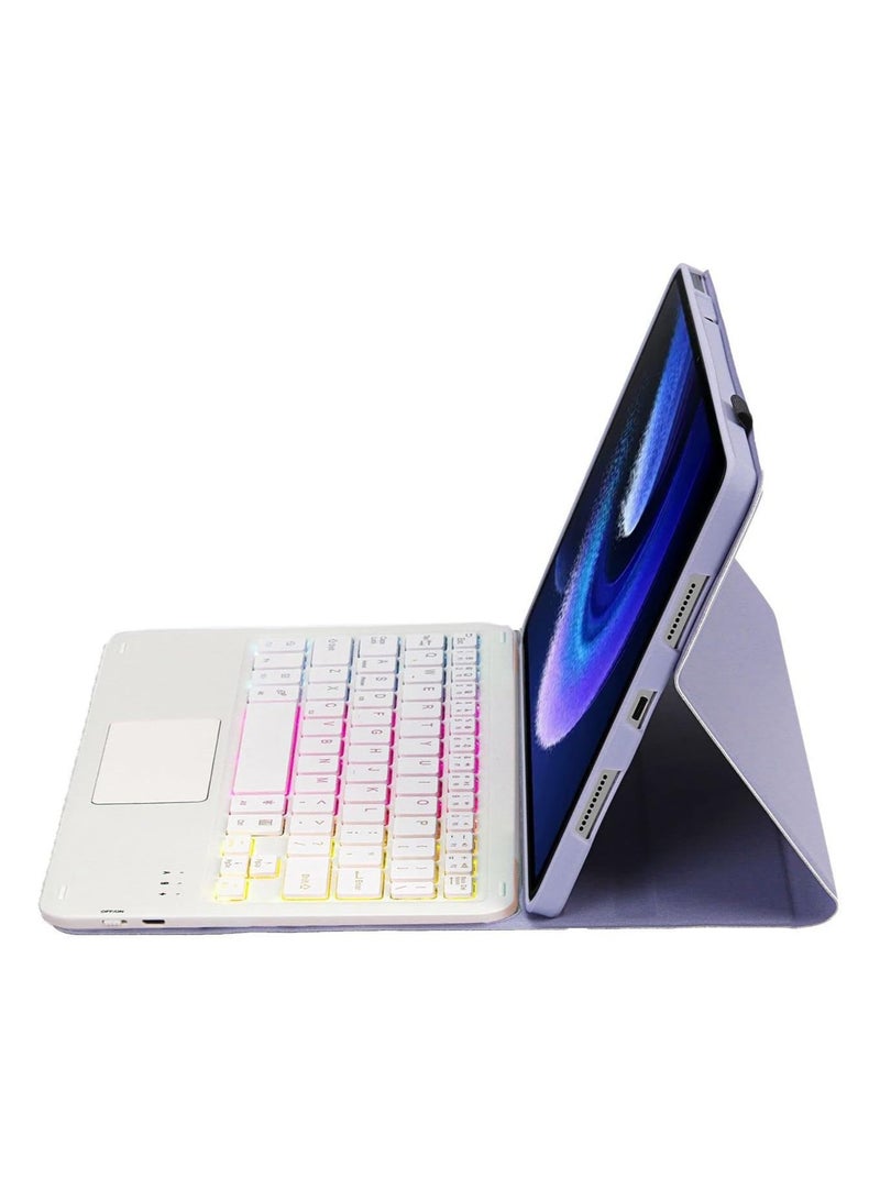 general Touchpad Arabic and English Keyboard Case Compatible With Xiaomi Pad 6/6 Pro 11 Inch 2023 Backlight Multi-Touch Trackpad Flip Stand Case with Pencil Holder - Image 2