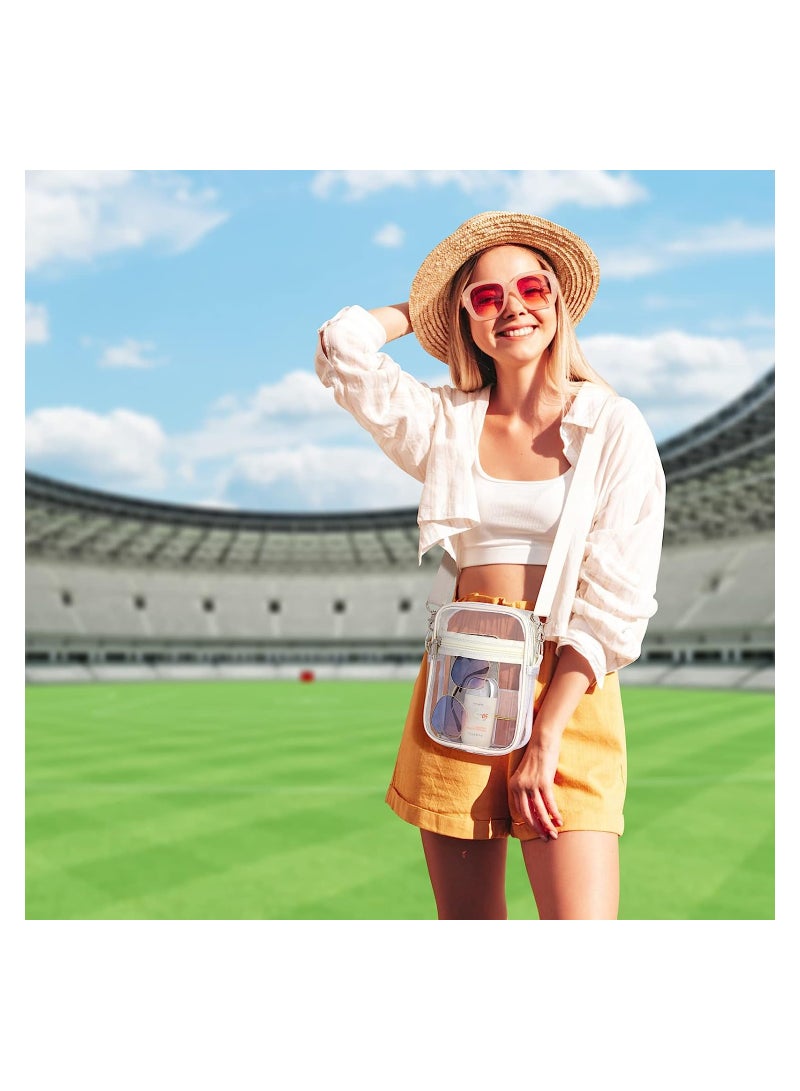 SYOSI Clear Bag Stadium Approved, PVC Clear Purse Crossbody with Removable and Adjustable Shoulder Strap for Sports Concert Event - Image 3
