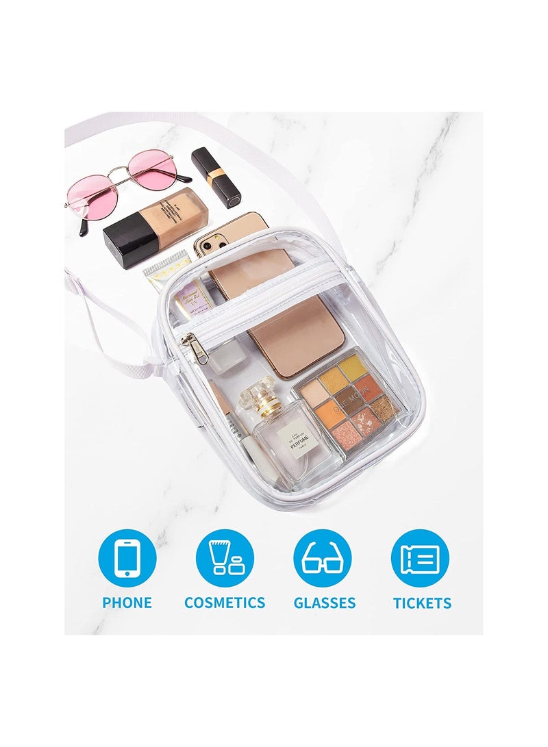 SYOSI Clear Bag Stadium Approved, PVC Clear Purse Crossbody with Removable and Adjustable Shoulder Strap for Sports Concert Event - Image 5