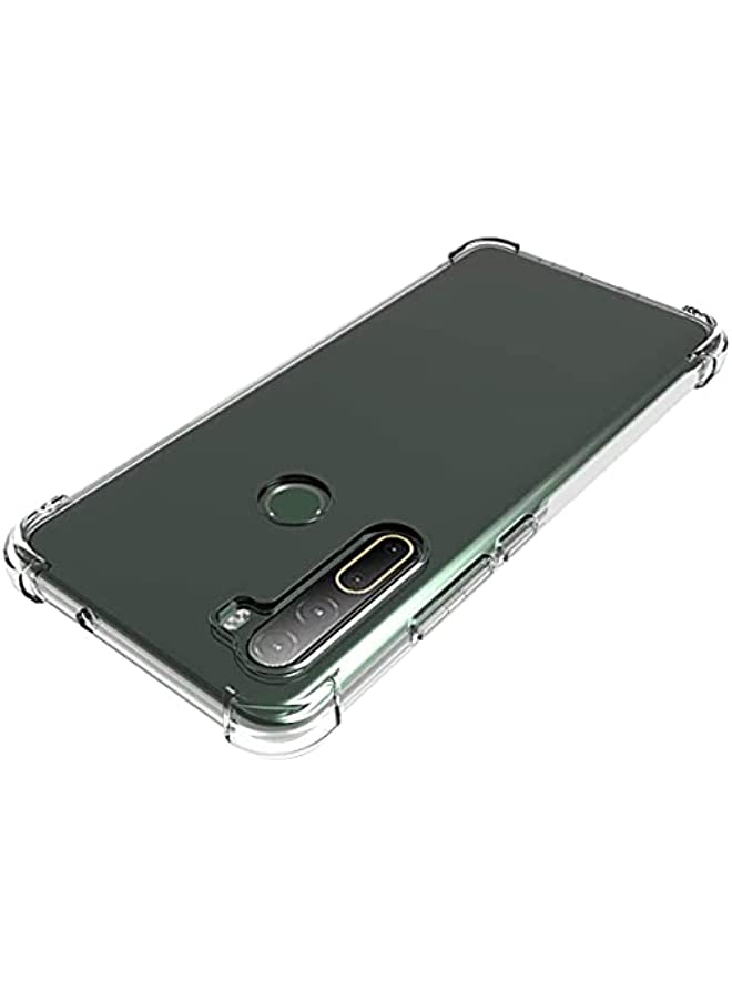 erorex جراب لهاتف HTC U20 5G مع زجاج مقوى (قطعتان) مع حافة ناعمة من مادة TPU ممتصة للصدمات مع زوايا معززة وغطاء واقٍ شفاف (شفاف) - Image 5