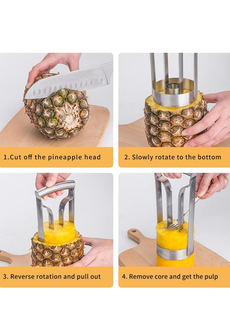 Oasisgalore Large Stainless Steel Pineapple Corer and Peeler - Easy Kitchen Tool  - Image 4