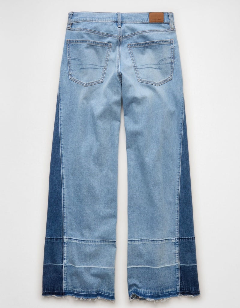 American Eagle AE Dreamy Drape Patchwork Low-Rise Baggy Wide-Leg Jean - Image 5