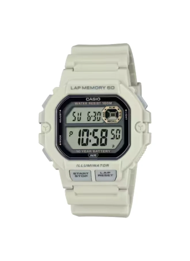 كاسيو Men's Resin Digital Watch WS-1400H-8AVDF - 44.5 mm
