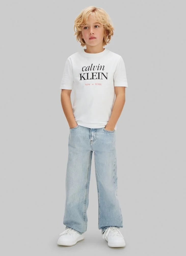 Calvin Klein Jeans  Youth Logo Short Sleeve T-Shirt for Men | Best Price UAE