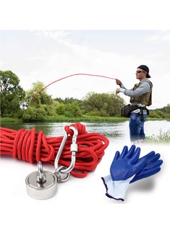 SYOSI Double Sided Neodymium Fishing Magnet, Combined 550lbs(249KG) Pulling Force, Super Strong Fishing Magnet, Diameter 1.88inch (48mm), Perfect for Retrieving in River and Magnetic Fishing  - Image 4