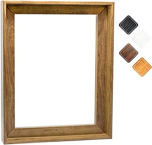 P&L ART. Canvas Floating Frame Picture Wall Art Painting Frame for Finished Canvas Painting 114 Deep Picture Art Wall Decor Light Brown 12x16 