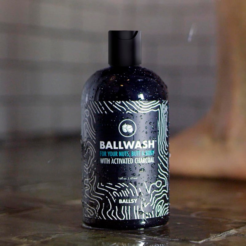 Ballsy Ballwash Charcoal Body Wash for Men - Moisturizing Menâ€™s Bodywash with Coconut Oil â€“ Soap for Men & Great for your Most Intimate Areas, 16 Oz - Image 2